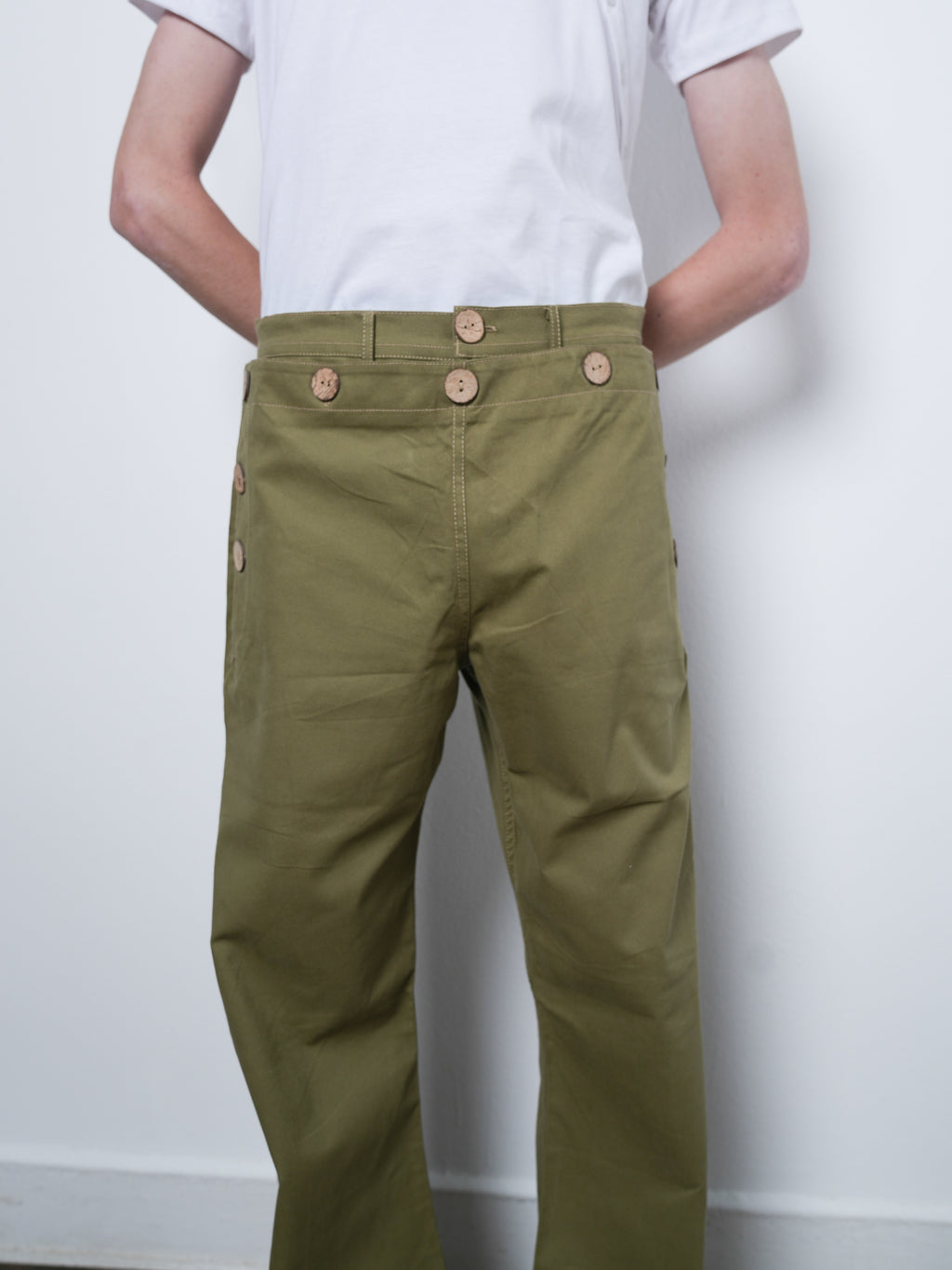 FLARE PANTS KHAKI GREEN 001