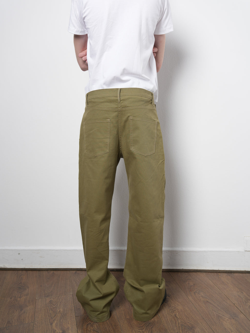 FLARE PANTS KHAKI GREEN 001