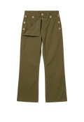 FLARE PANTS KHAKI GREEN 001
