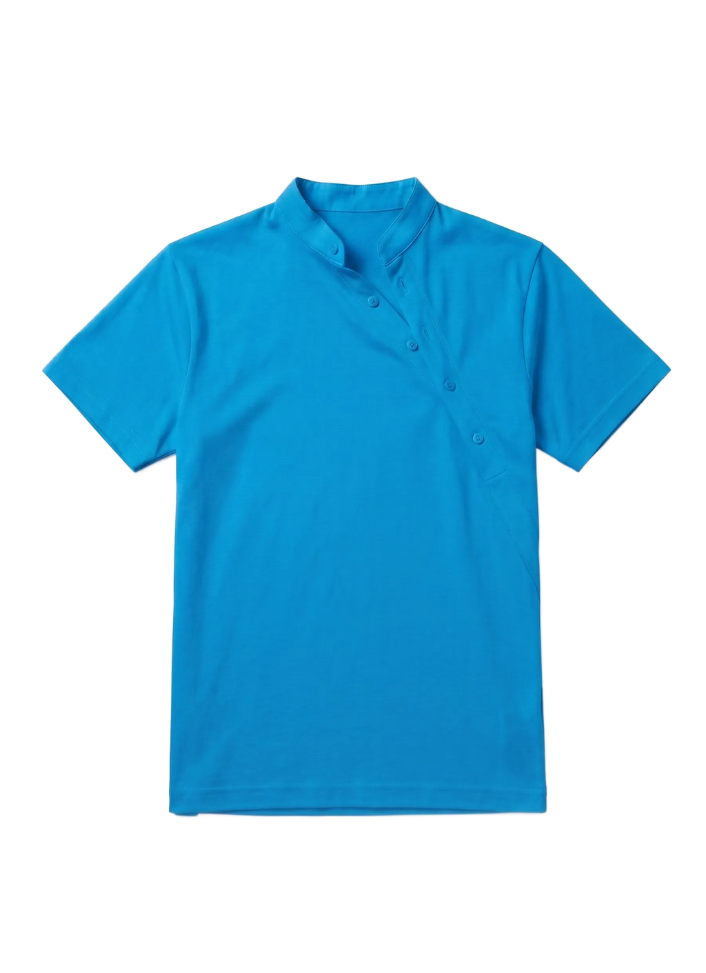OPEN COLLAR TEE TURQUOISE 001