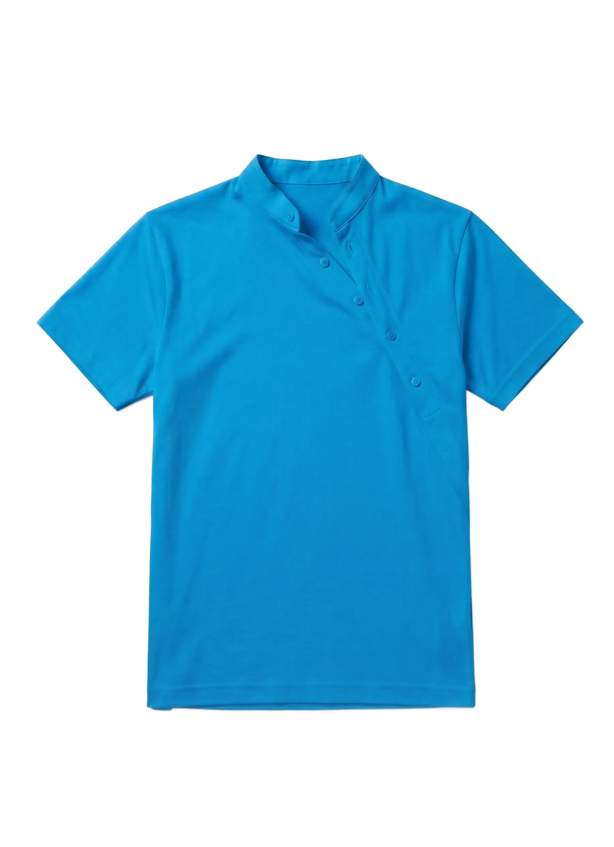 OPEN COLLAR TEE TURQUOISE 001